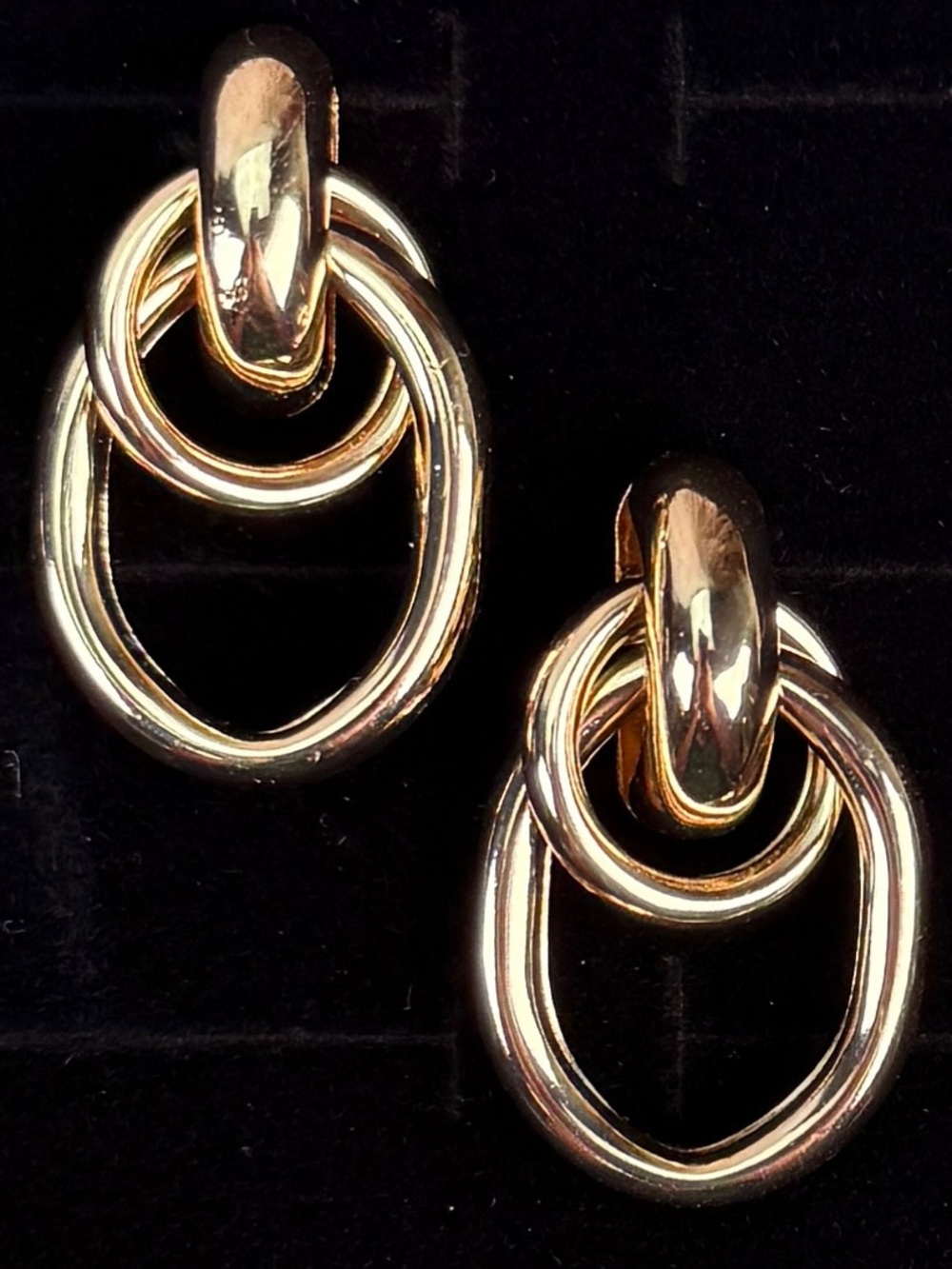 Elegant Goldtone Large Chunky Pierced Earrings